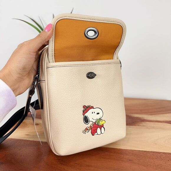 NWT Coach X Peanuts Heritage Crossbody With Snoopy Motif - Picture 7 of 8